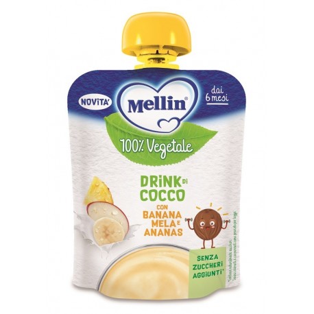 Mellin Pouch Cocco Mela Banana Ananas 90 G - Para-Farmacia Bosciaclub