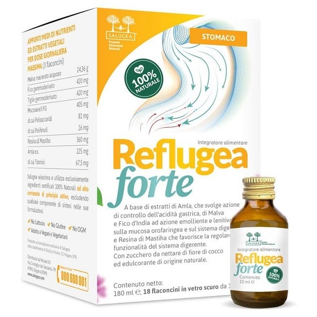 Salugea Reflugea Forte integratore 18 Flaconcini Da 10 Ml