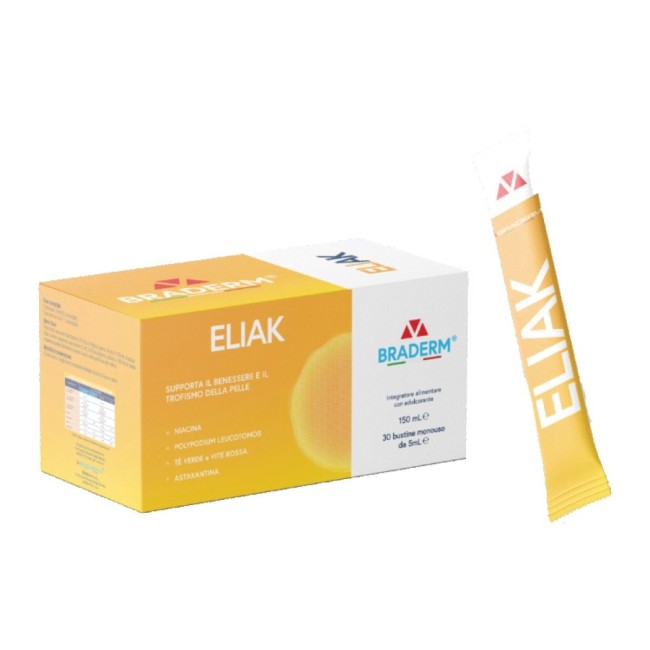 Braderm Eliak integratore 30 Bustine Da 5 Ml