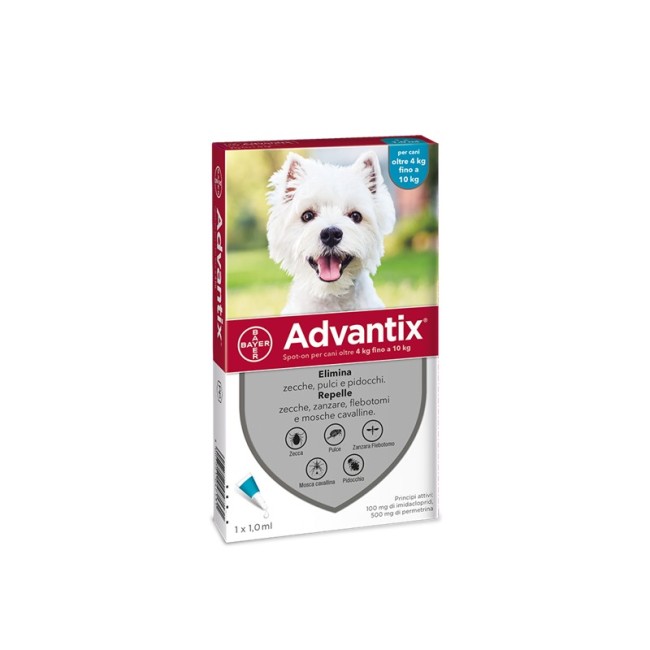 Advantix spot on 1 pipetta 1 ml cani da 4 a 10 kg