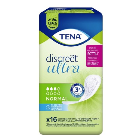 Pannolone sagomato tena discreet ultra normal 16 pezzi