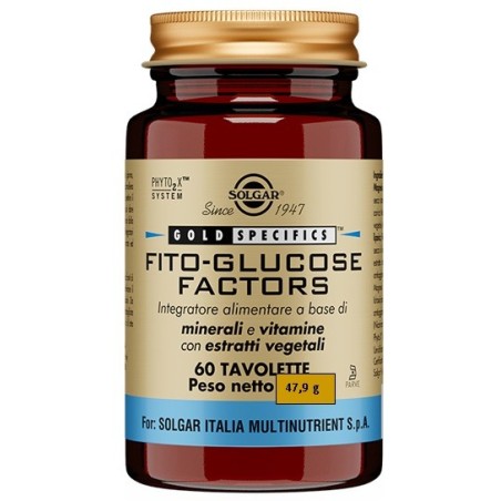  Solgar Fitoglucose Factors 60 Tavolette integratore per la glicemia