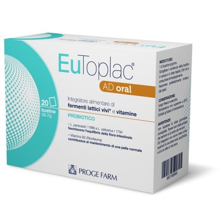 Proge Farm Eutoplac Ad Oral integratore 20 Bustine