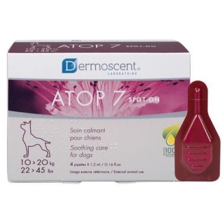 Ldca Atop 7 Spot-on Dogs&cats 10-20 Kg 4 Pipette X 1,2 Ml