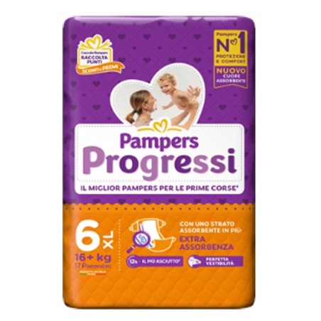 Fater Pampers Progressi Xl pannolini 17 Pezzi