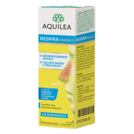 Uriach Italy Aquilea Respira Rinoget spray nasale 20 Ml