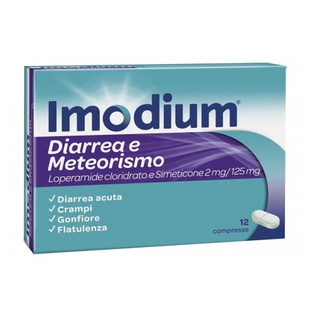 Imodium diarrea e meteorismo 12 capsule