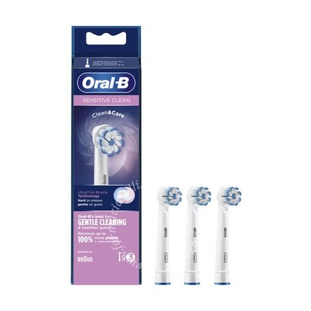 Oralb power refill eb60-3 sensitive clean 3 pezzi