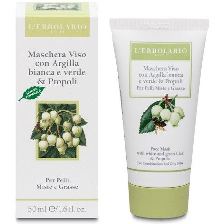 L'erbolario Maschera Viso All'argilla E Alla Propoli 50 Ml