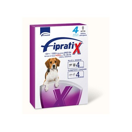 Alfamed S. A. Fipratix 134 Mg/1200 Mg Soluzione Spot-on Per Cani Di Taglia Media