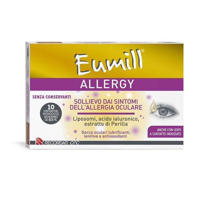 Recordati Eumill Allergy Gocce Oculari 10 Flaconcini Da 0,5 Ml