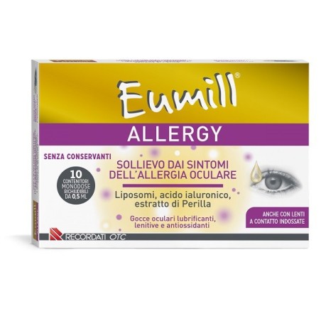 Recordati Eumill Allergy Gocce Oculari 10 Flaconcini Da 0,5 Ml