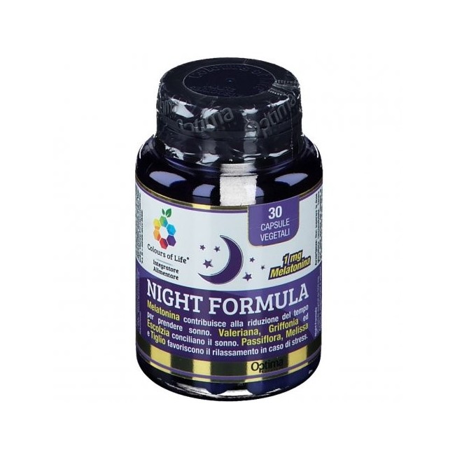 Optima Naturals Colours Of Life Night Formula 30 Capsule Vegetali 550 Mg