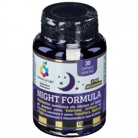 Optima Naturals Colours Of Life Night Formula 30 Capsule Vegetali 550 Mg