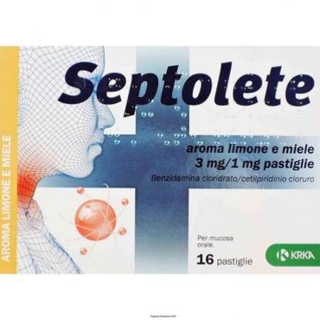 Krka Farmaceutici Milano Septolete Aroma Limone E Miele 3 Mg/1 Mg Pastiglie