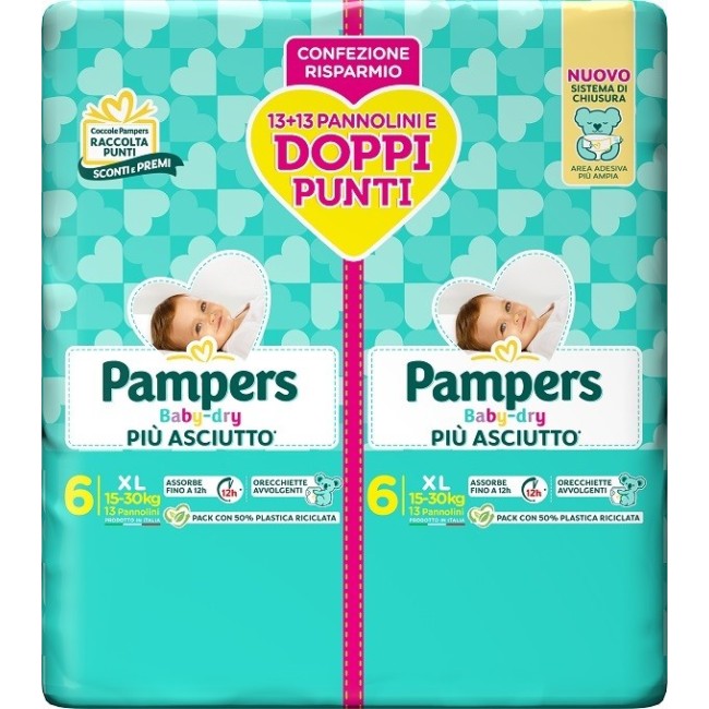 Pampers Baby Dry Pannolino Duo Downcount Xl 2