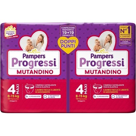 Fater Pampers Progressi Mutandino Maxi Pacco Doppio