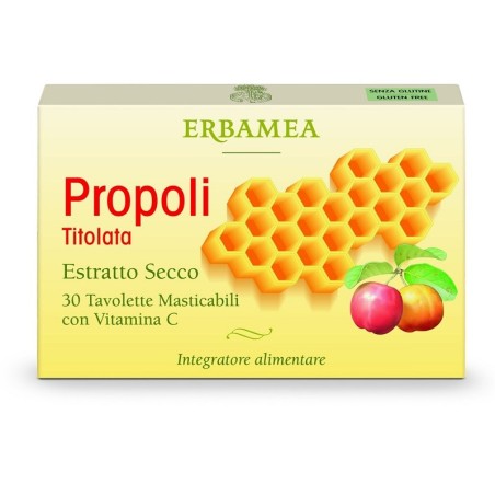 Erbamea Propoli Titolata 30 Tavolette Masticabili