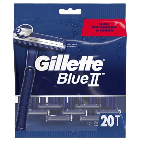 Procter & Gamble Gillette Blue Ii Usa & Getta Standard 20 Pezzi