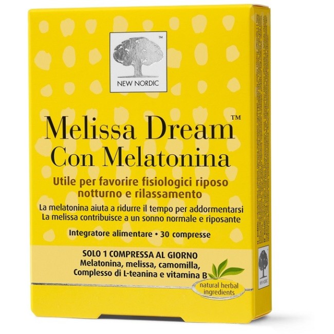 New Nordic Melissa Dream Con Melatonina 30 Compresse