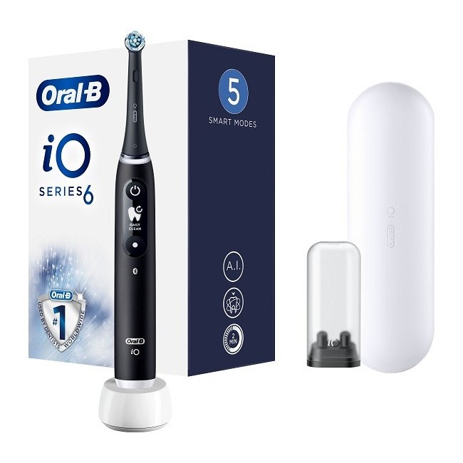 Oral-b Io 6 Black Spazzolino Elettrico + 2 Refill