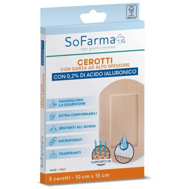 So. Farma. Morra Cerotto Cicatrizzante Sofarmapiu' 7,5x5 Cm 6 Pezzi