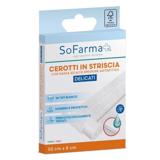 So. Farma. Morra Cerotto Delicato Sofarmapiu' Striscia 50x8 Cm