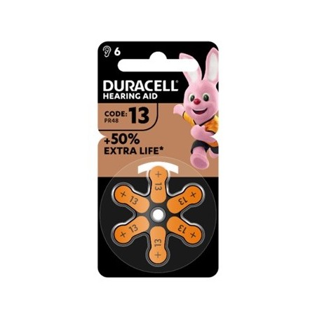 Duracell Easy Tab 13 Arancio Batteria Per Apparecchio Acustico