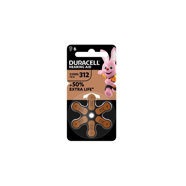 Duracell Easy Tab 312 Marrone Batteria Apparecchio Acustico