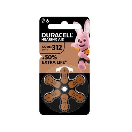 Duracell Easy Tab 312 Marrone Batteria Apparecchio Acustico