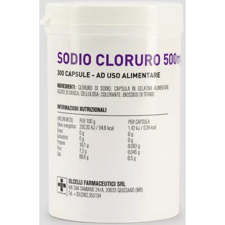 Olcelli Farmaceutici Sodio Cloruro 300 Capsule 