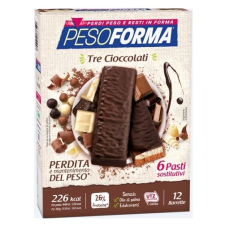 Pesoforma Barretta  3 Cioccolati 372 Grammi