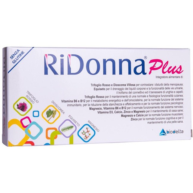 Biodelta Ridonna plus 30 compresse integratore per la menopausa