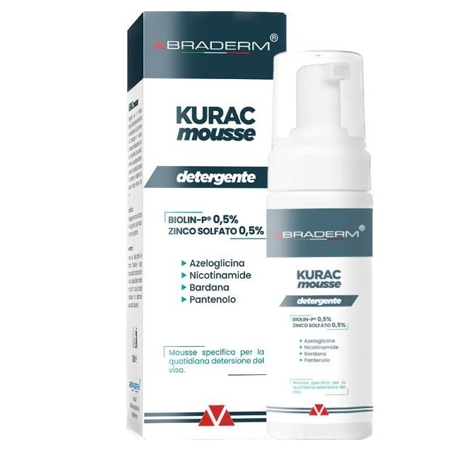 Braderm Kurac mousse detergente viso