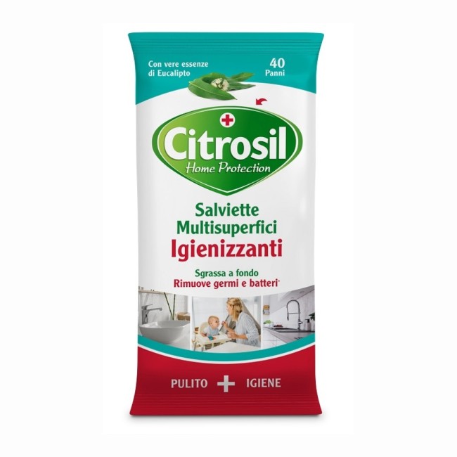 Citrosil Home Protection Salviette Multisuperfici eucalipto 40 panni