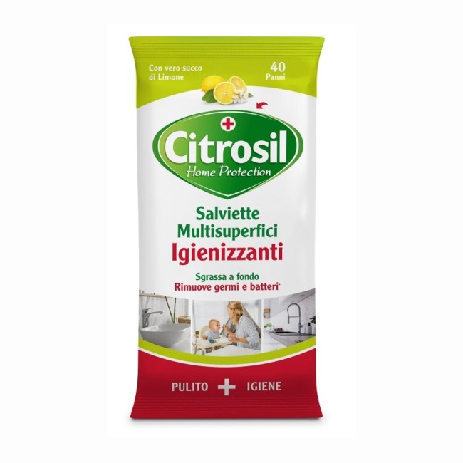 Citrosil Home Protection salviettine igienizzanti limone 40 panni