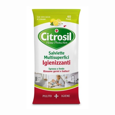 Citrosil Home Protection salviettine igienizzanti limone 40 panni