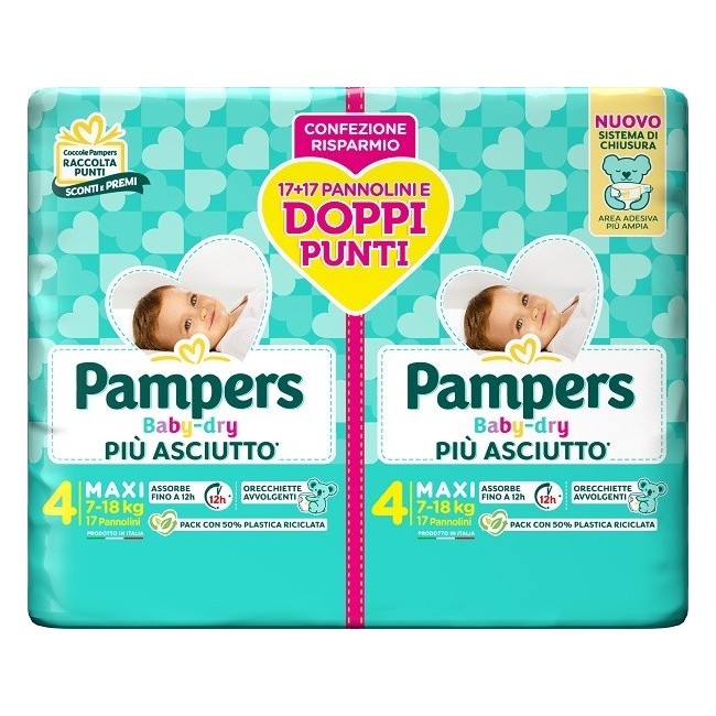 Fater Pampers Baby Dry Pannolino Duo Downcount Maxi