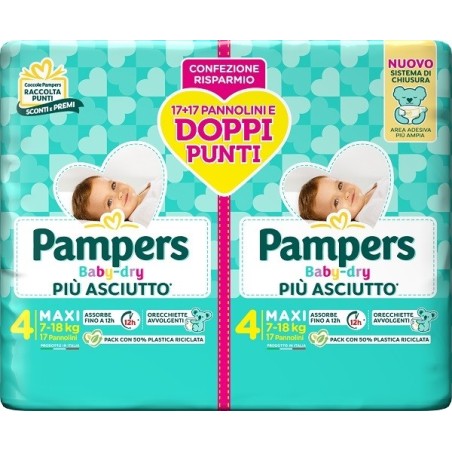 Fater Pampers Baby Dry Pannolino Duo Downcount Maxi