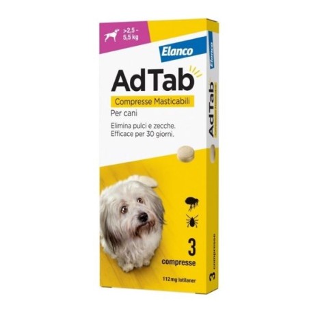 Adtab 3 compresse 112 mg cani da 2,5 a 5,5 kg