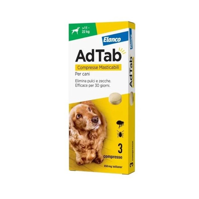 Adtab 3 compresse 450 mg per cani da 11 a 22 kg