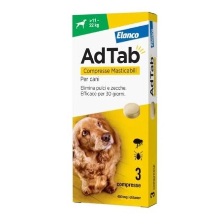 Adtab 3 compresse 450 mg per cani da 11 a 22 kg