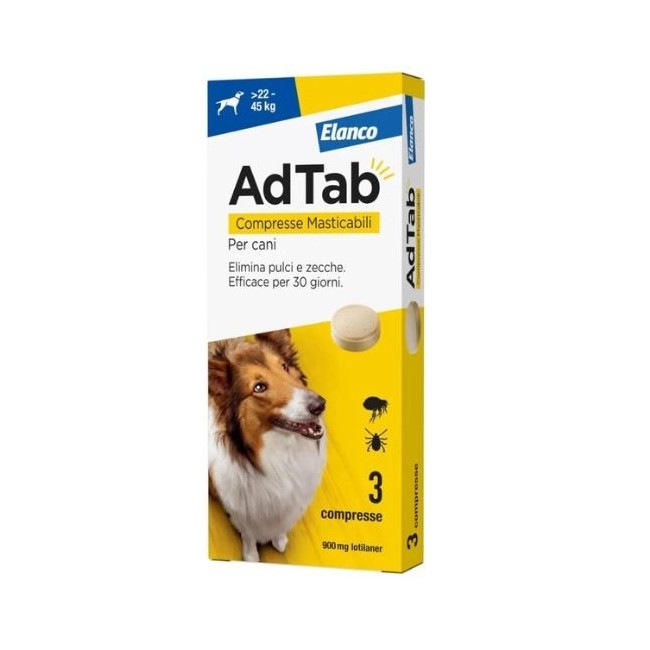 Adtab 3 compresse 900 mg per cani da 22 a 45 kg