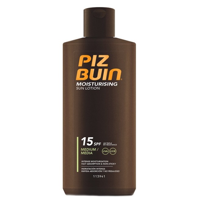 Piz buin latte solare protezione spf 15 media 200 ml