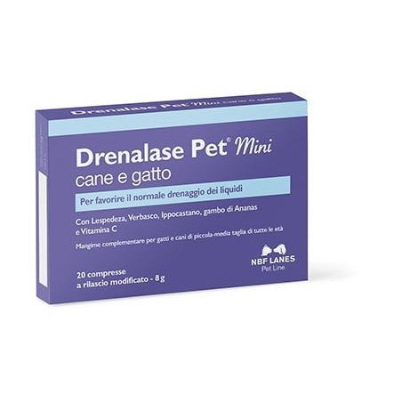 Drenalase Pet Mini Cane Gatto 20 Compresse