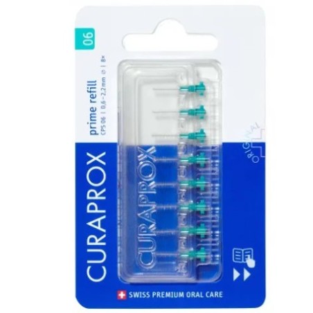 Curaprox Capsule 06 Scovolino Prime Refill Turquoise 8 Pezzi