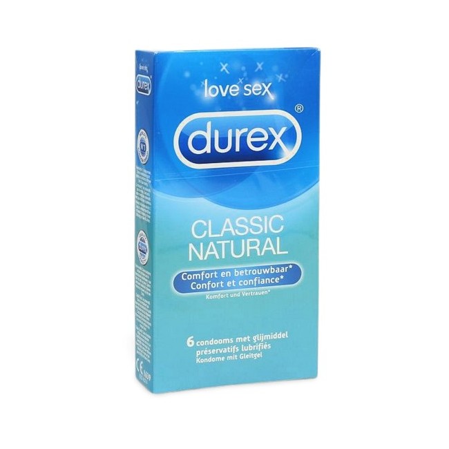 Durex classic natural preservativi 6 pezzi