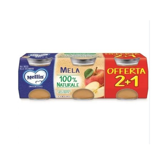 Danone Mellin Omogeneizzato Mela 3pz Da 100 G