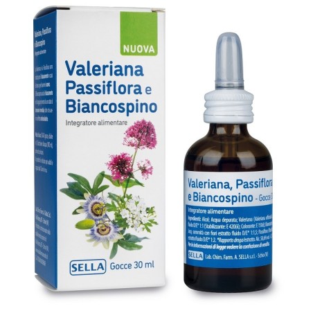 Sella Valeriana Passiflora E Biancospino Gocce 30 Ml