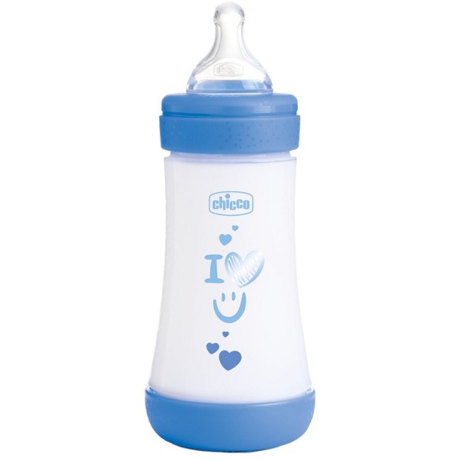 Chicco Biberon P5 240ml Med Silicone Boy